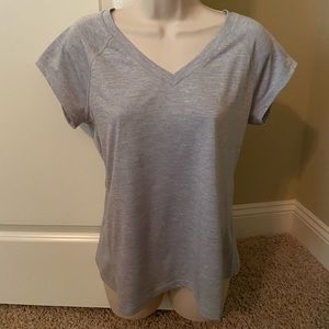 Light Grey Fitted Athletic Top